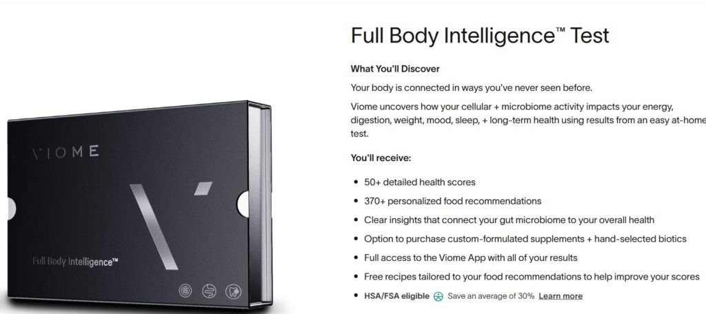 Viome Full Body Intelligence Test Review